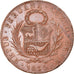 Moneda, Perú, 8 Reales, 1835, Cuzco, Essai de Thonnelier, MBC+, Cobre, KM:7a