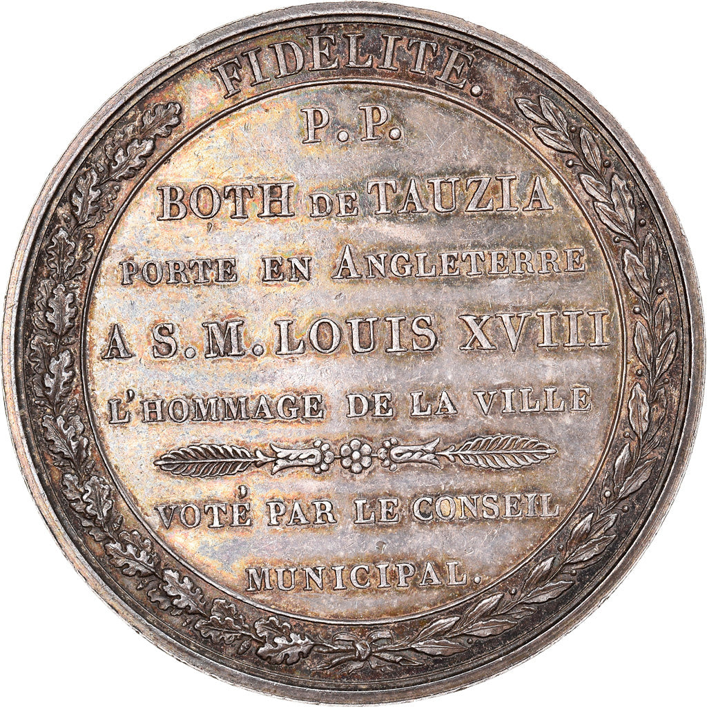 France, Medal, Entrée du duc d'Angoulême à Bordeaux, 1814, Andrieu