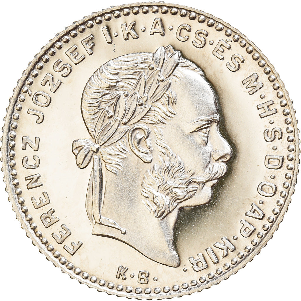 Münze, Ungarn, Franz Joseph I, 4 Forint 10 Francs, 2015, Restrike, STGL, Silber