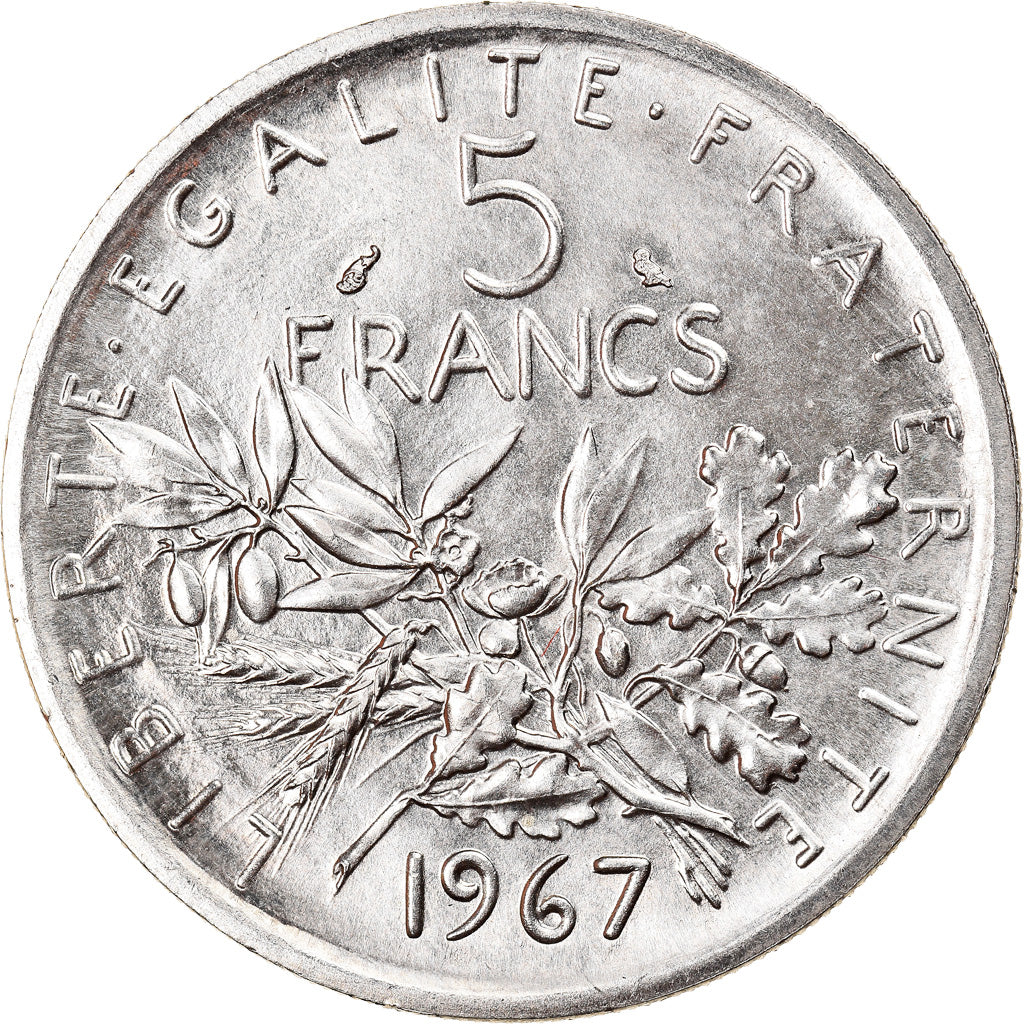 Monnaie, France, Semeuse, 5 Francs, 1967, Paris, Pré-série, SPL, Nickel
