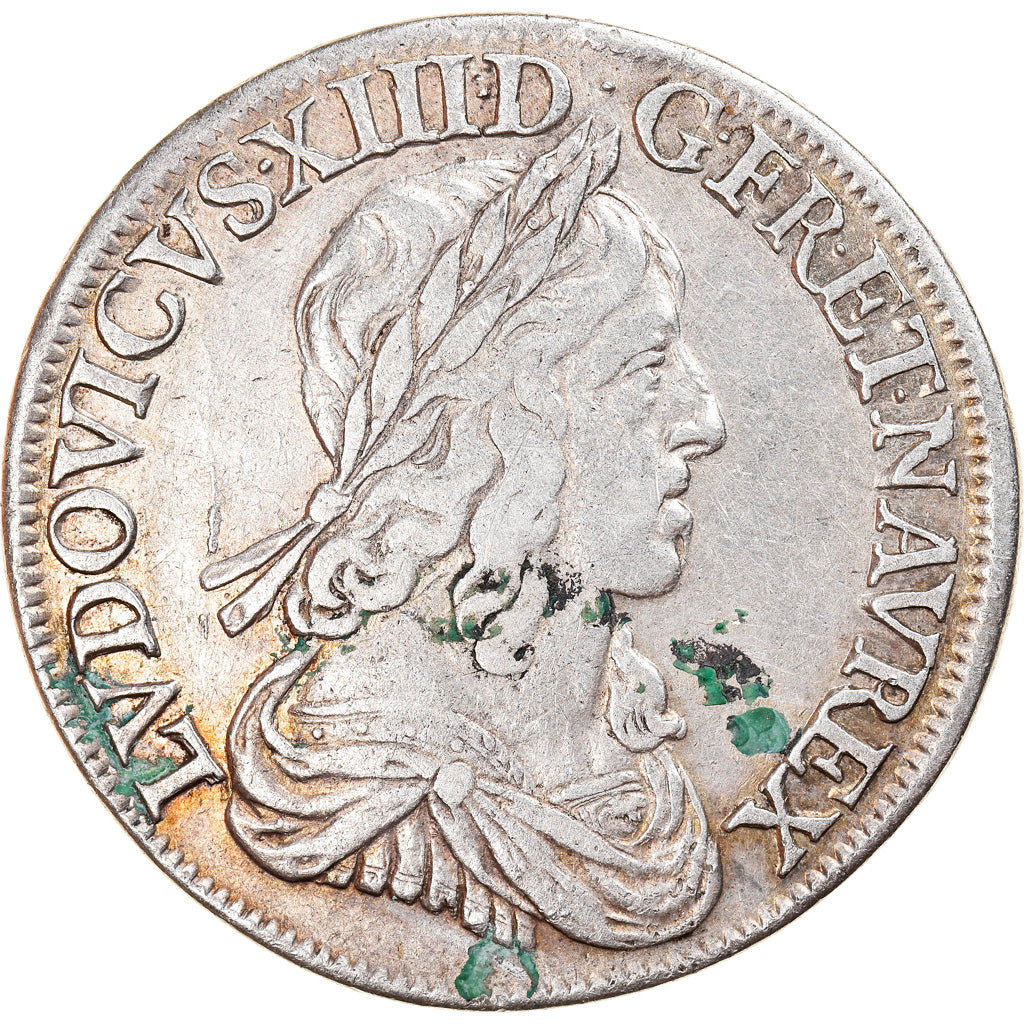 Monnaie, France, Louis XIII, 1/2 Écu, deuxième poinçon de Warin, 1/2 Ecu