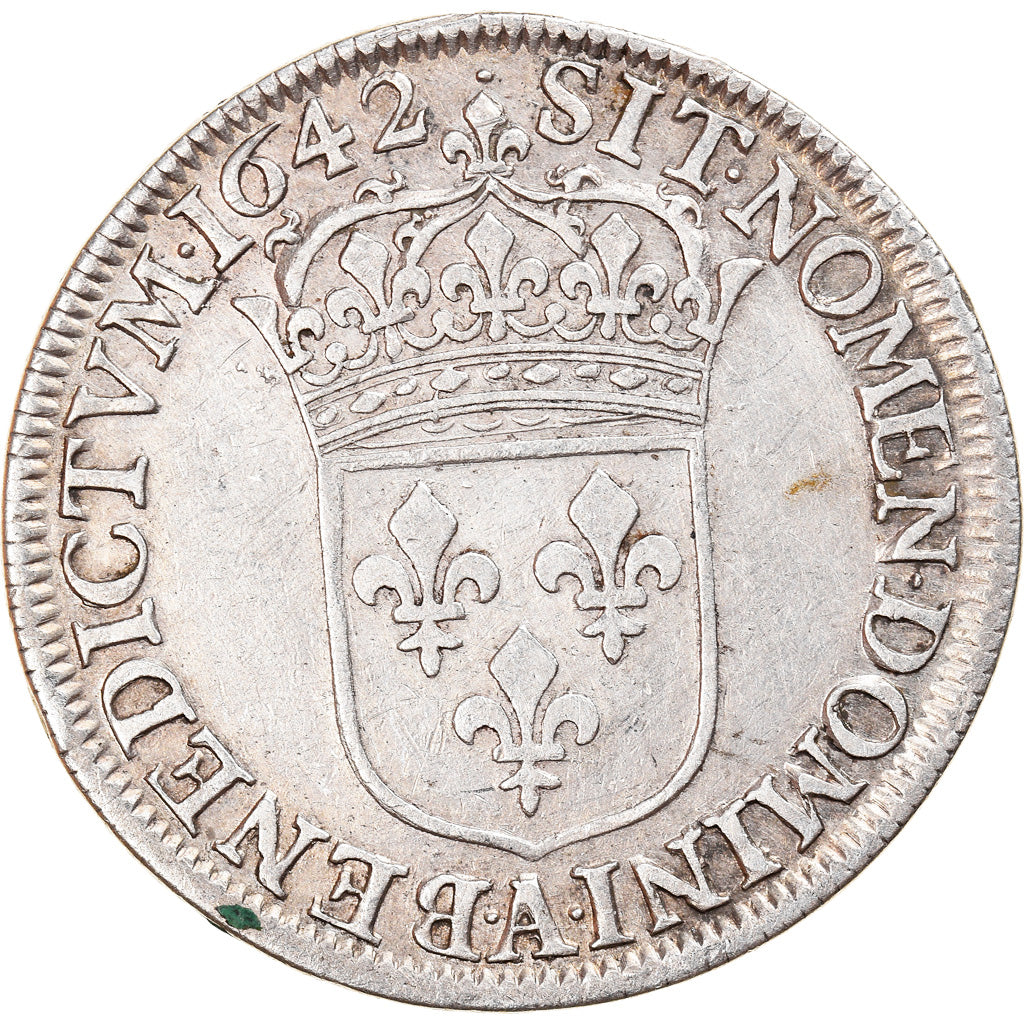 Monnaie, France, Louis XIII, 1/2 Écu, deuxième poinçon de Warin, 1/2 Ecu