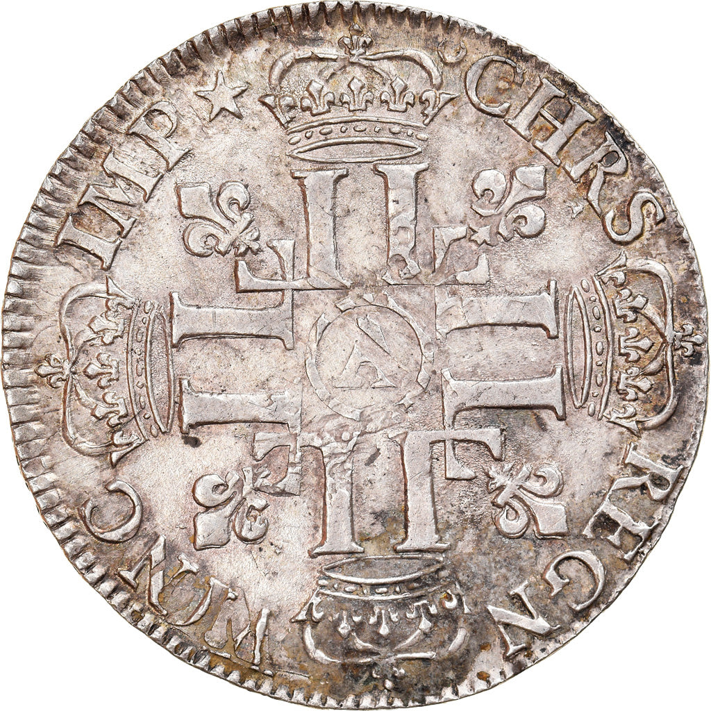 Moeda, França, Louis XIV, 1/2 Écu aux 8 L, 1/2 Ecu, 1691, Paris, AU(50-53)