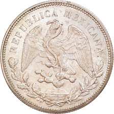 Coin, Mexico, Peso, 1908, Mexico City, MS(60-62), Silver, KM:409.2
