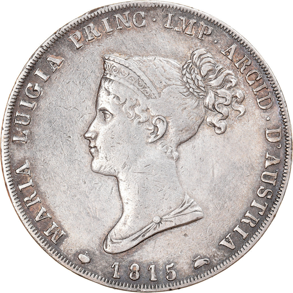 Moneta, STATI ITALIANI, PARMA, Maria Luigia, 5 Lire, 1815, Parma, BB+, Argento