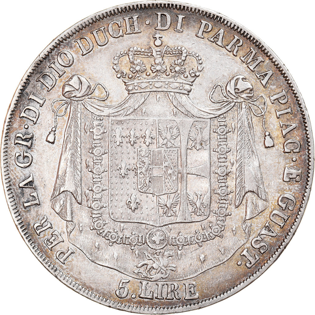 Moneta, STATI ITALIANI, PARMA, Maria Luigia, 5 Lire, 1815, Parma, BB+, Argento