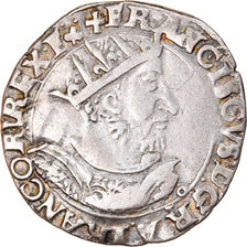 Coin, France, François Ier, Demi Teston, Lyon, 8th type, EF(40-45), Silver