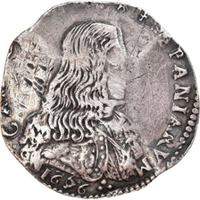 Moneda, Italia, MILAN, Charles II of Spain, Filippo, 1696, BC+, Plata