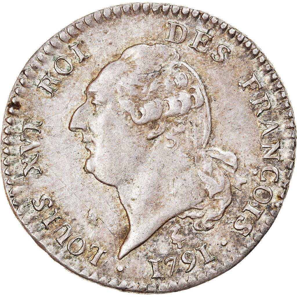 Coin, France, Louis XVI, 15 sols françois, 15 Sols, 1/8 ECU, 1791, Paris