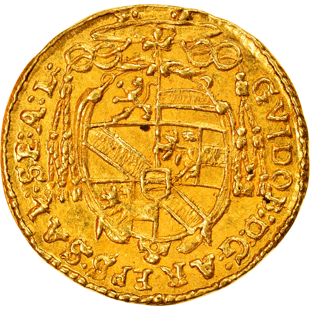 Münze, AUSTRIAN STATES, SALZBURG, Guidobald, 1/4 Ducat, 1659, VZ, Gold, KM:163