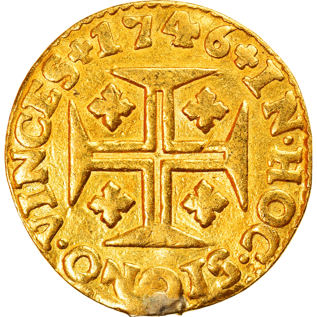 Moeda, Portugal, Jo, João V, 400 Reis, Cruzado Novo, 400 = 480 Reis, 1746