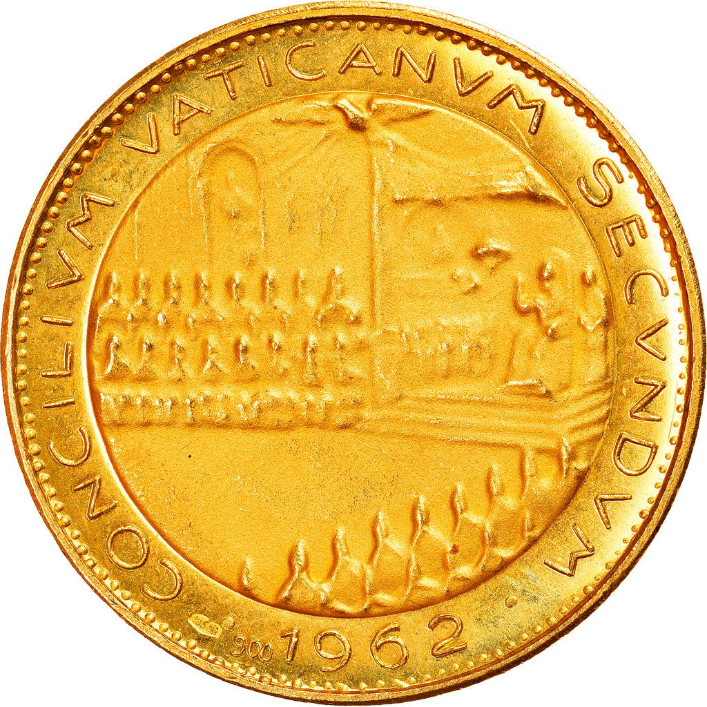 Vatican, Medal, Joannes XXIII, Second Ecumenical Council, 1962, MS(63), Gold