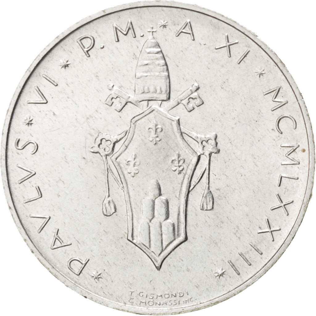 VATICAN CITY, 5 Lire, 1973, KM #118, MS(63), Aluminum, 20, 1.00
