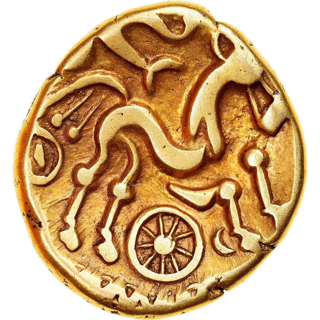 Münze, Suessiones, Stater, 60-50 BC, S+, Gold, Delestrée:169-170