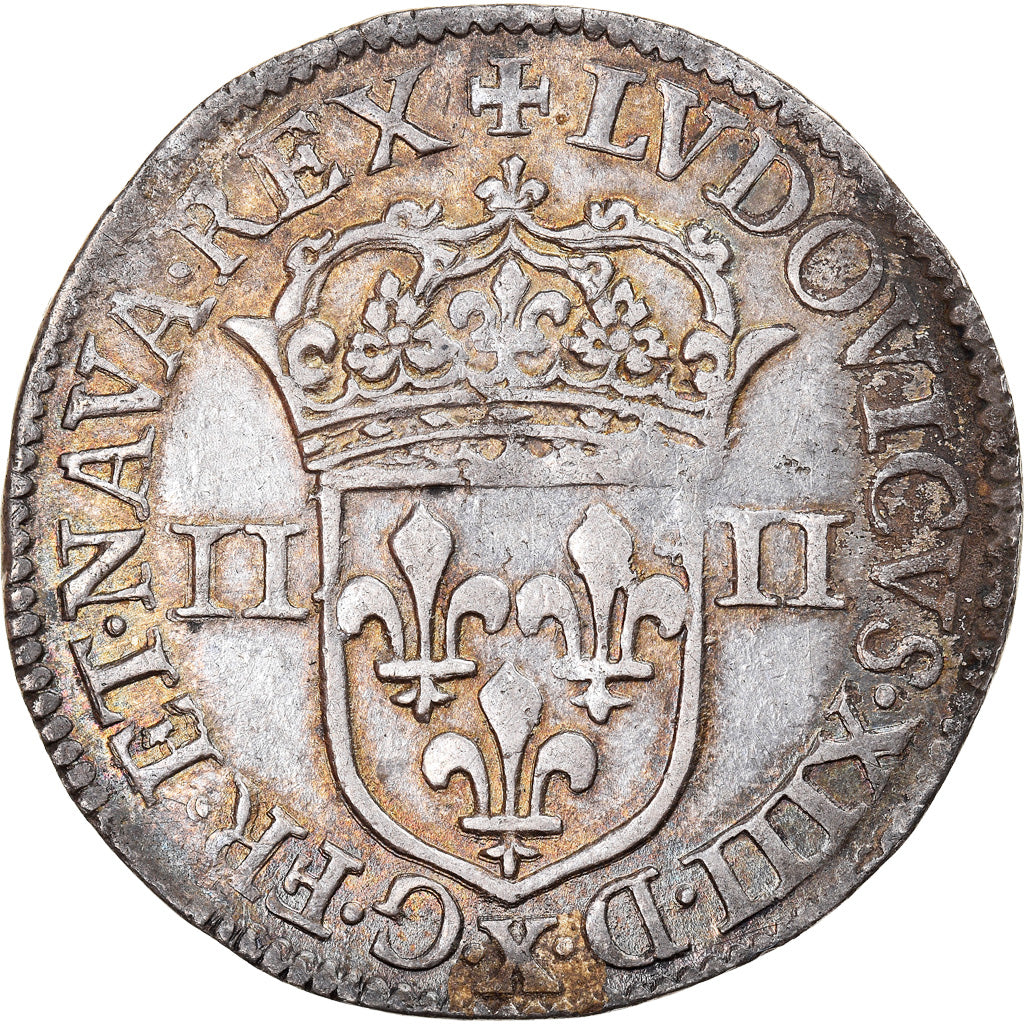 Coin, France, Louis XIII, 1/4 Écu à la croix, 1/4 Ecu, 1642, Amiens