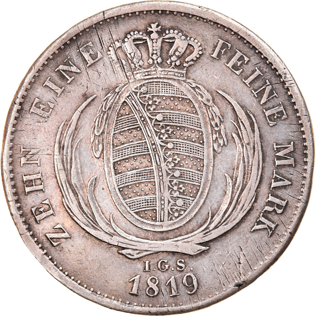 Coin, German States, SAXONY-ALBERTINE, Friedrich August I, Thaler, 1819