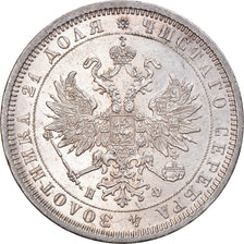 Moneta, Russia, Alexander II, Rouble, 1878, St. Petersburg, SPL, Argento, KM:25