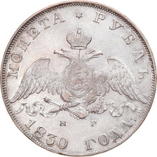Coin, Russia, Nicholas I, Rouble, 1830, St. Petersburg, AU(55-58), Silver