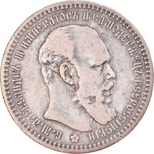 Moneta, Russia, Alexander III, Rouble, 1892, Saint-Petersburg, MB+, Argento