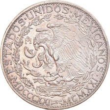 Moneda, México, 2 Pesos, 1921, Mexico City, EBC, Plata, KM:462