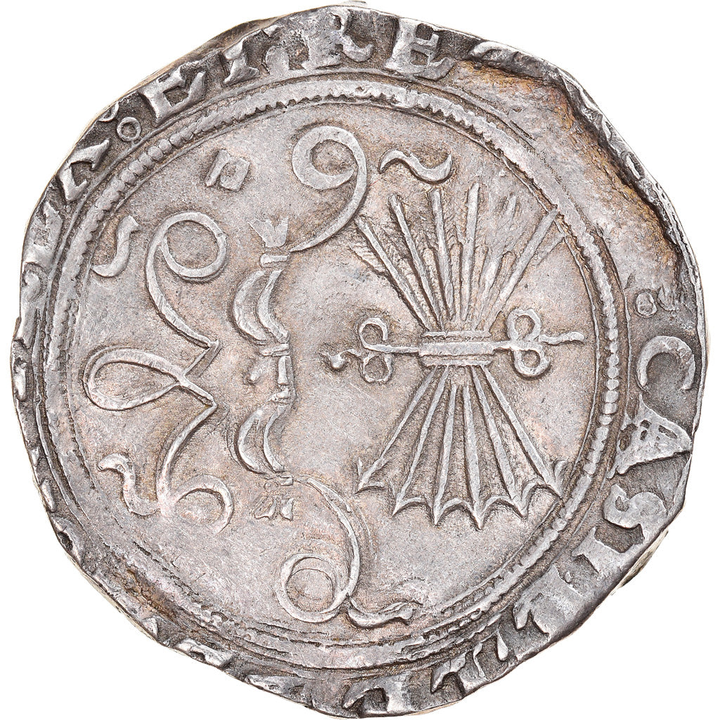 Moneda, España, Fernando & Isabel, Catholic Kings, 4 Réales, Sevilla, MBC