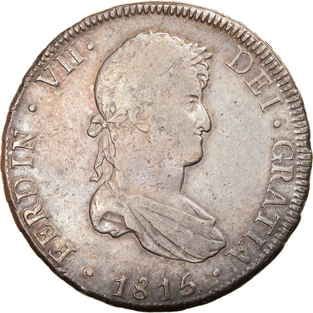 Moneda, Bolivia, Ferdinand VII, 8 Reales, 1815, Potosi, BC+, Plata, KM:84