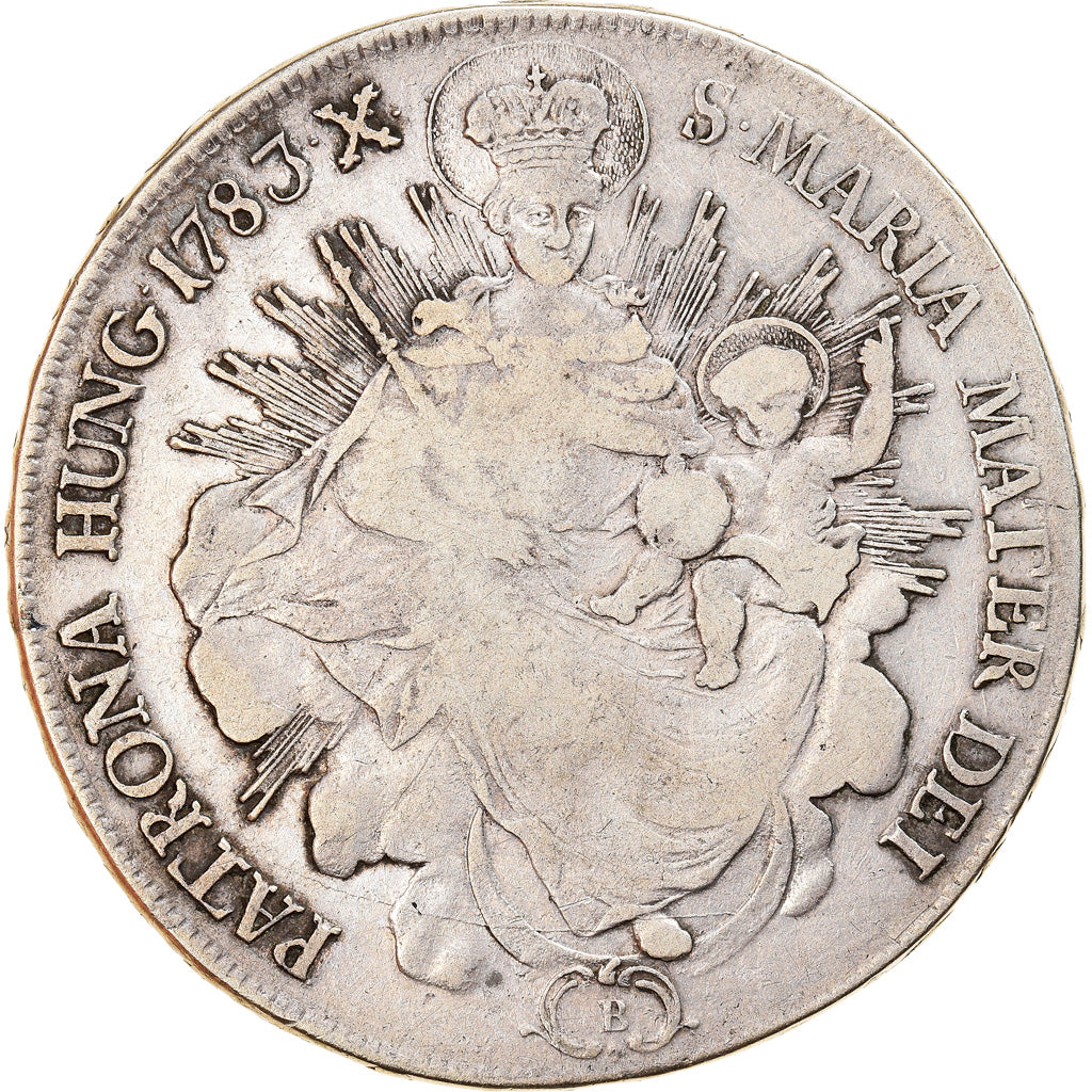 Coin, Hungary, Joseph II, Thaler, 1783, EF(40-45), Silver, KM:395.1