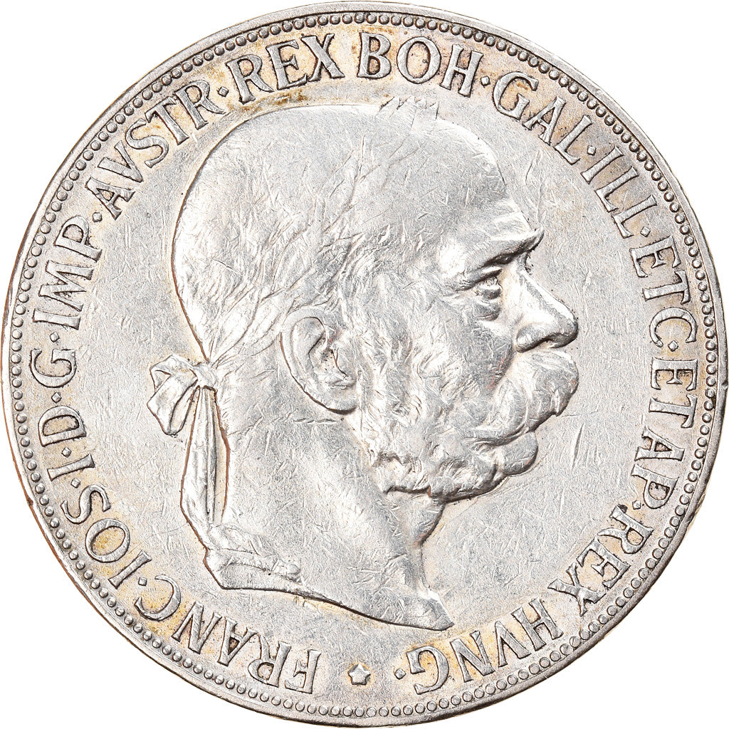 Moneda, Austria, Franz Joseph I, 5 Corona, 1900, MBC+, Plata, KM:2807