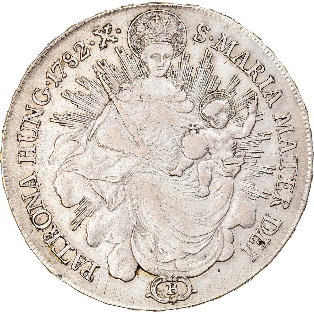 Coin, Hungary, Joseph II, Thaler, 1782, Kremnitz, AU(50-53), Silver, KM:395.1