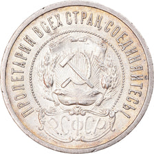 Munten, Rusland, USSR, 50 Kopeks, 1921, Leningrad, ZF+, Zilver, KM:83