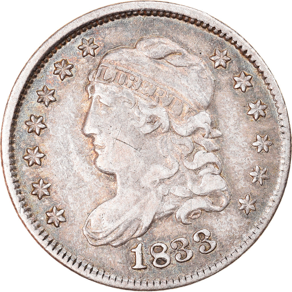 Coin, United States, Liberty Cap Half Dime, Half Dime, 1833, U.S. Mint
