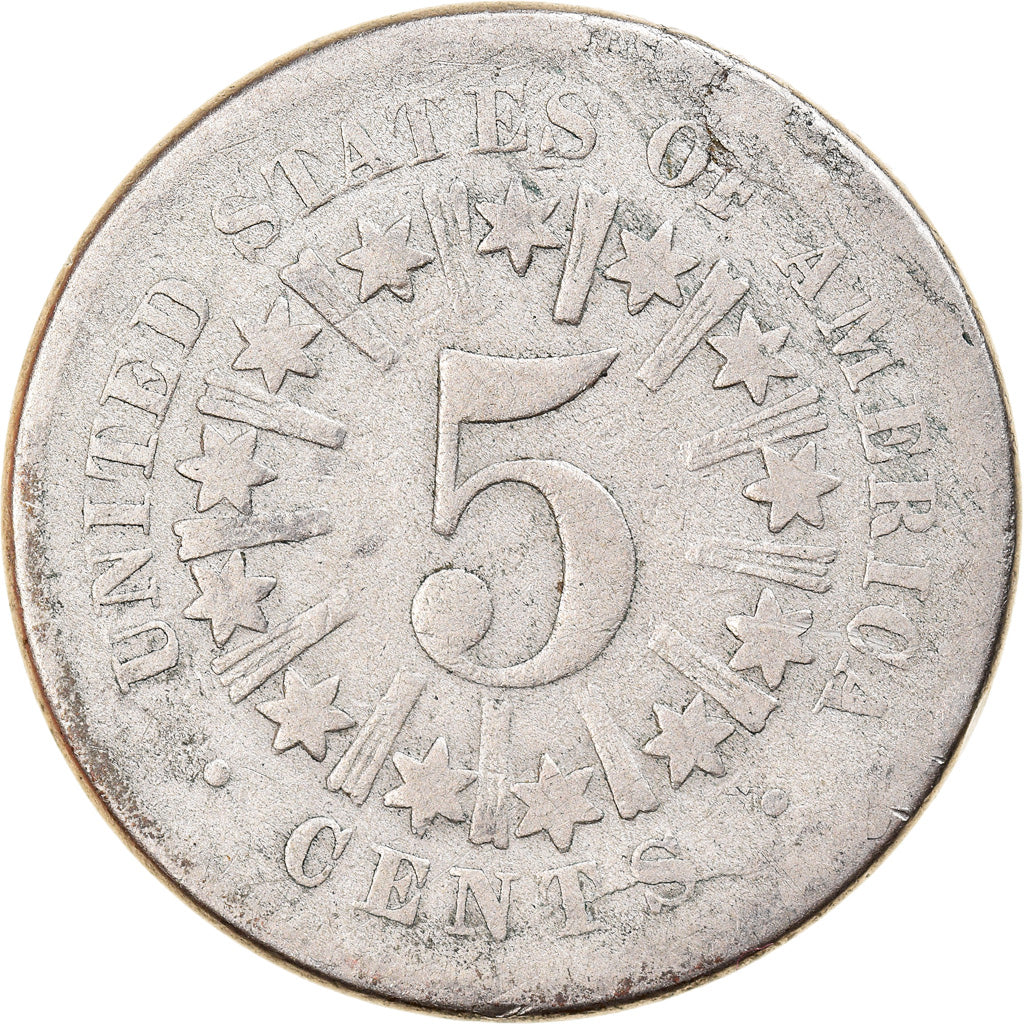 Moneta, Stati Uniti, Shield Nickel, 5 Cents, 1866, U.S. Mint, Philadelphia, MB