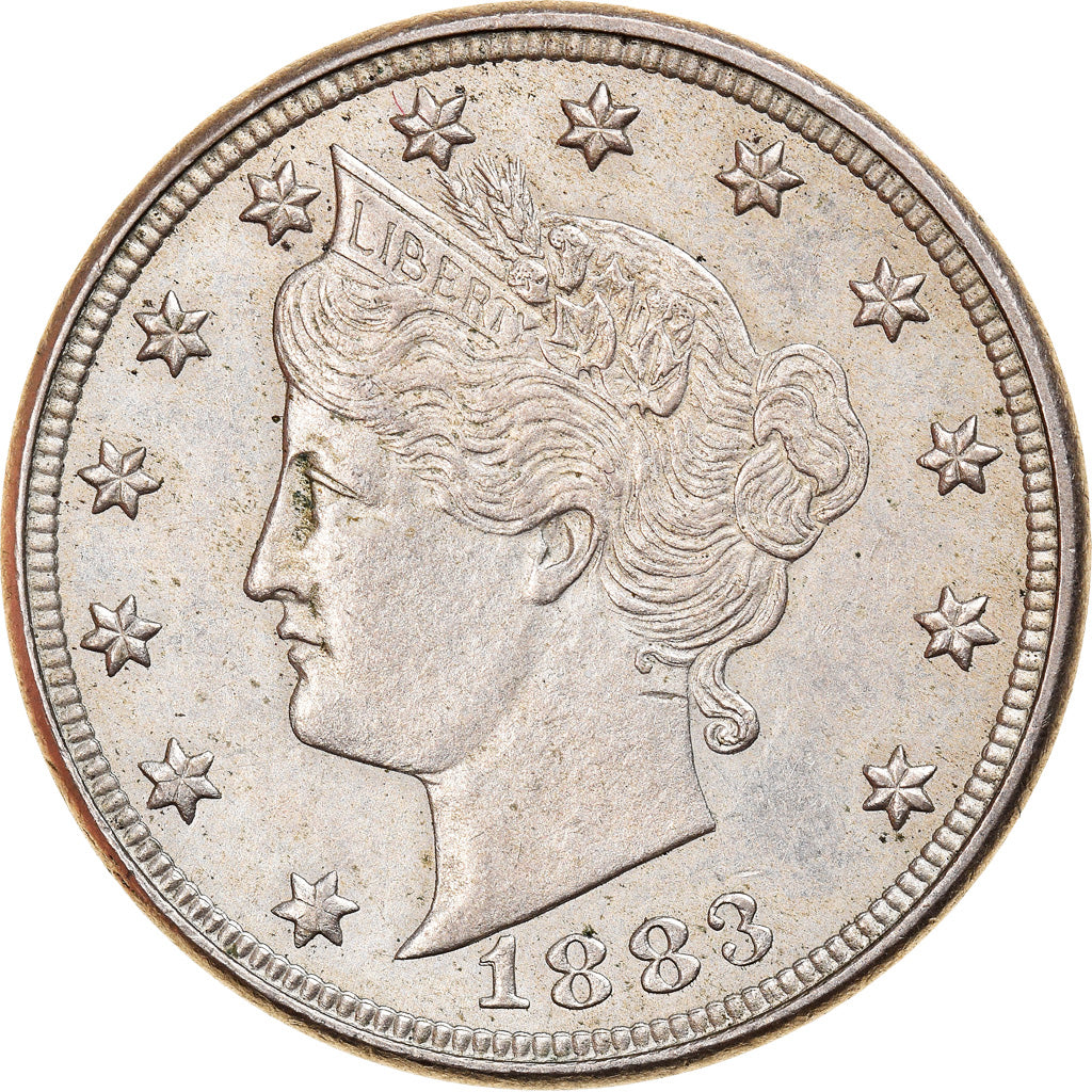 Moneta, USA, Liberty Nickel, 5 Cents, 1883, U.S. Mint, Philadelphia, AU(55-58)