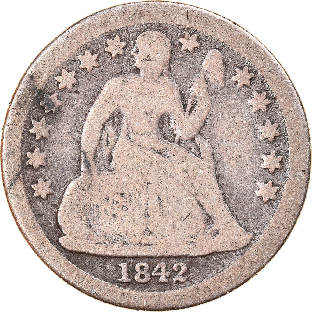 Moneta, Stati Uniti, Seated Liberty Dime, Dime, 1842, U.S. Mint, Philadelphia