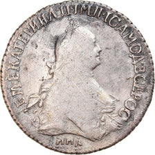 Coin, Russia, Catherine II, Polupoltinnik, 1/4 Rouble, 1766, Moscow, VF(30-35)