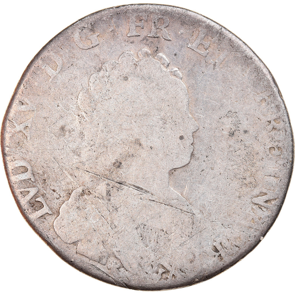 Moneta, Francia, Louis XV, 1/4 Écu Vertugadin, 30 Sols, 1/4 ECU, 1716