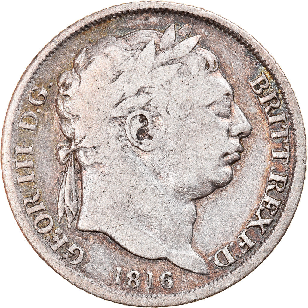Coin, Great Britain, George III, 6 Pence, 1816, VF(30-35), Silver, KM:665