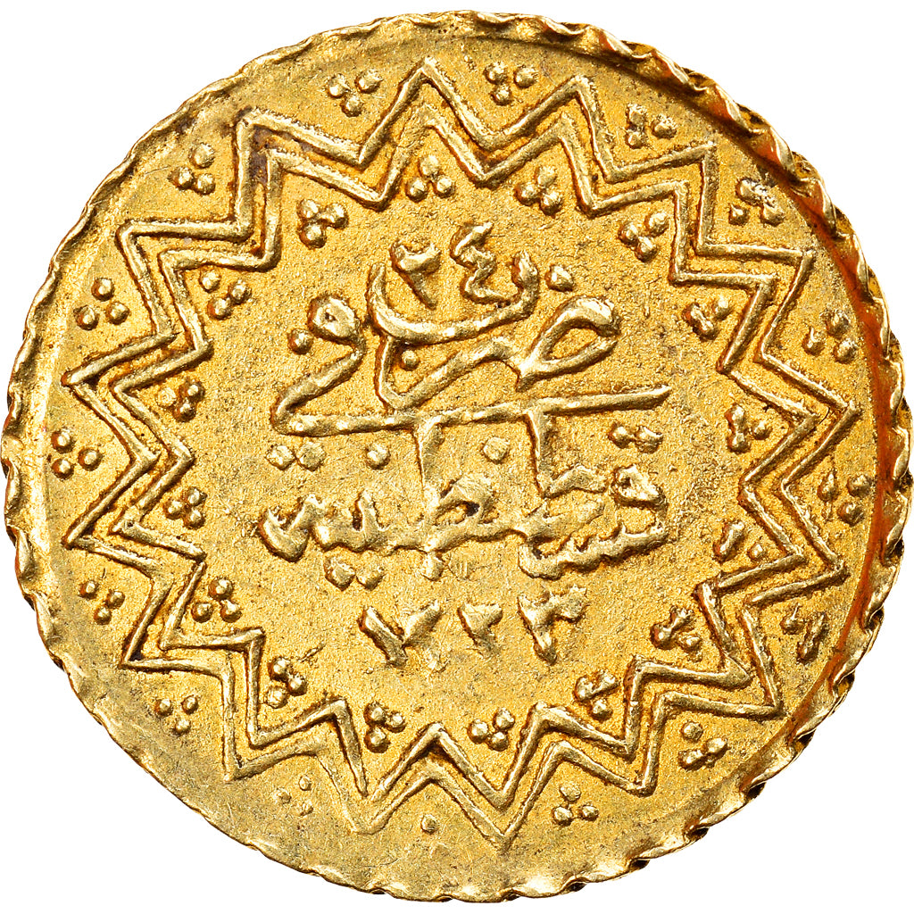 Moneta, Turchia, Mahmud II, 1/4 New Adli Altin, 1831 (1223//24), Qustantiniyah