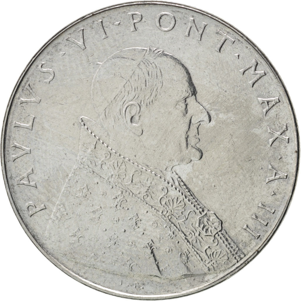 VATICAN CITY, 50 Lire, 1965, KM #81.2, MS(63), Stainless Steel, 24.8, 6.27