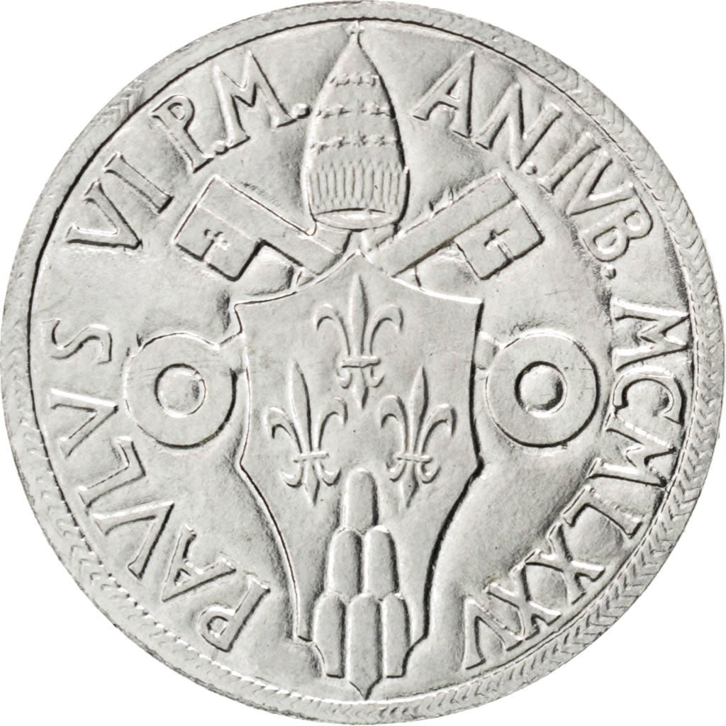 VATICAN CITY, Lira, 1975, KM #124, MS(63), Aluminum, 17, 0.62