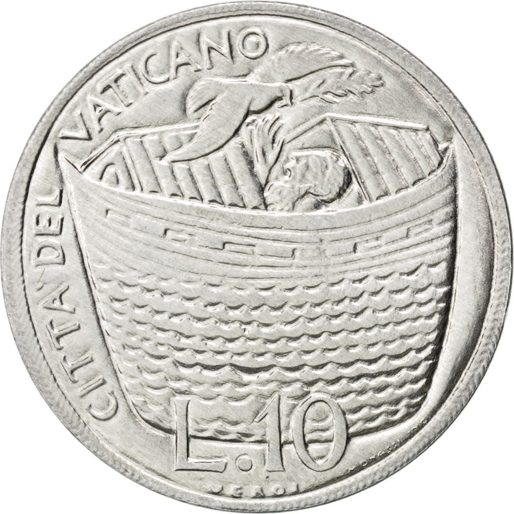 Monnaie, Cité du Vatican, Paul VI, 10 Lire, 1975, SPL, Aluminium, KM:127