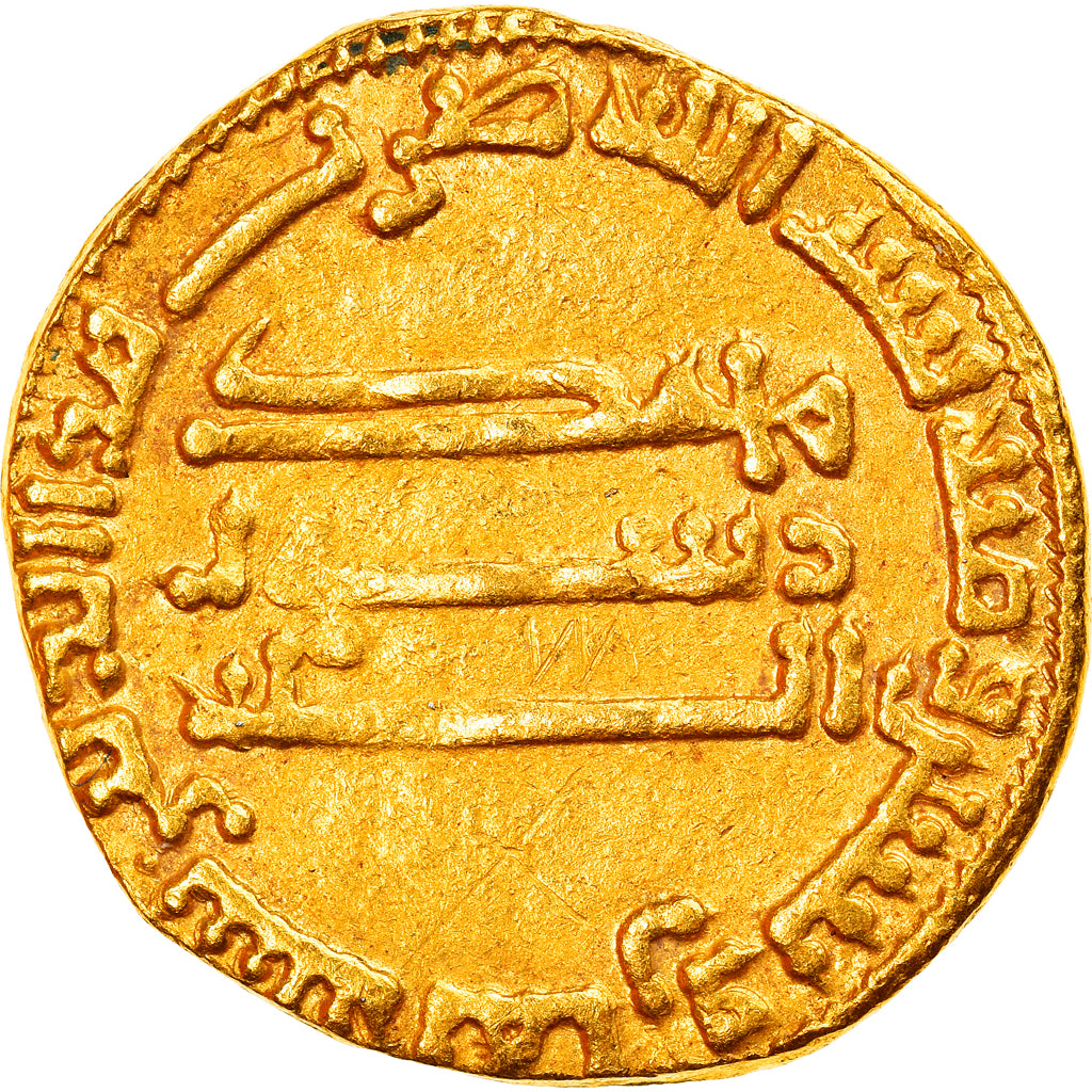 Coin, Abbasid Caliphate, al-Mahdi, Dinar, AH 168 (784/785 AD), AU(50-53), Gold