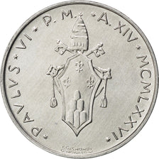 VATICAN CITY, 10 Lire, 1976, KM #119, MS(63), Aluminum, 23, 1.59