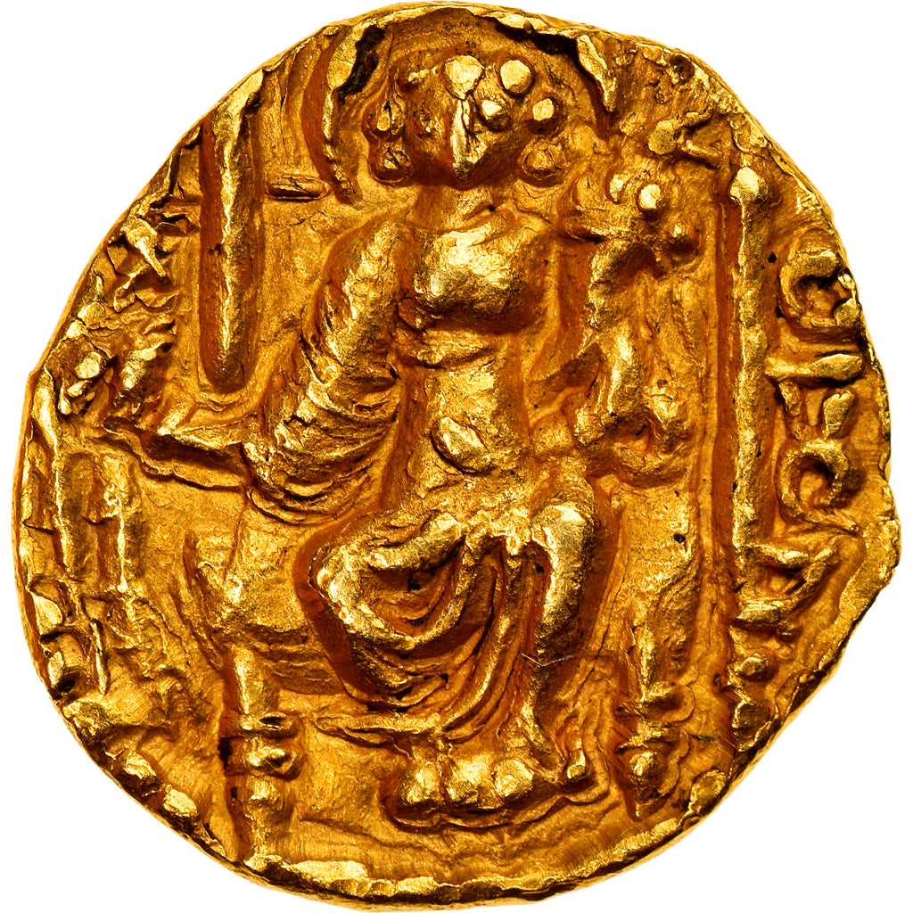 Moneta, Kushan Empire, Vasudeva II, 1/4 Dinar, 290-310, Pedigree, BB+, Oro