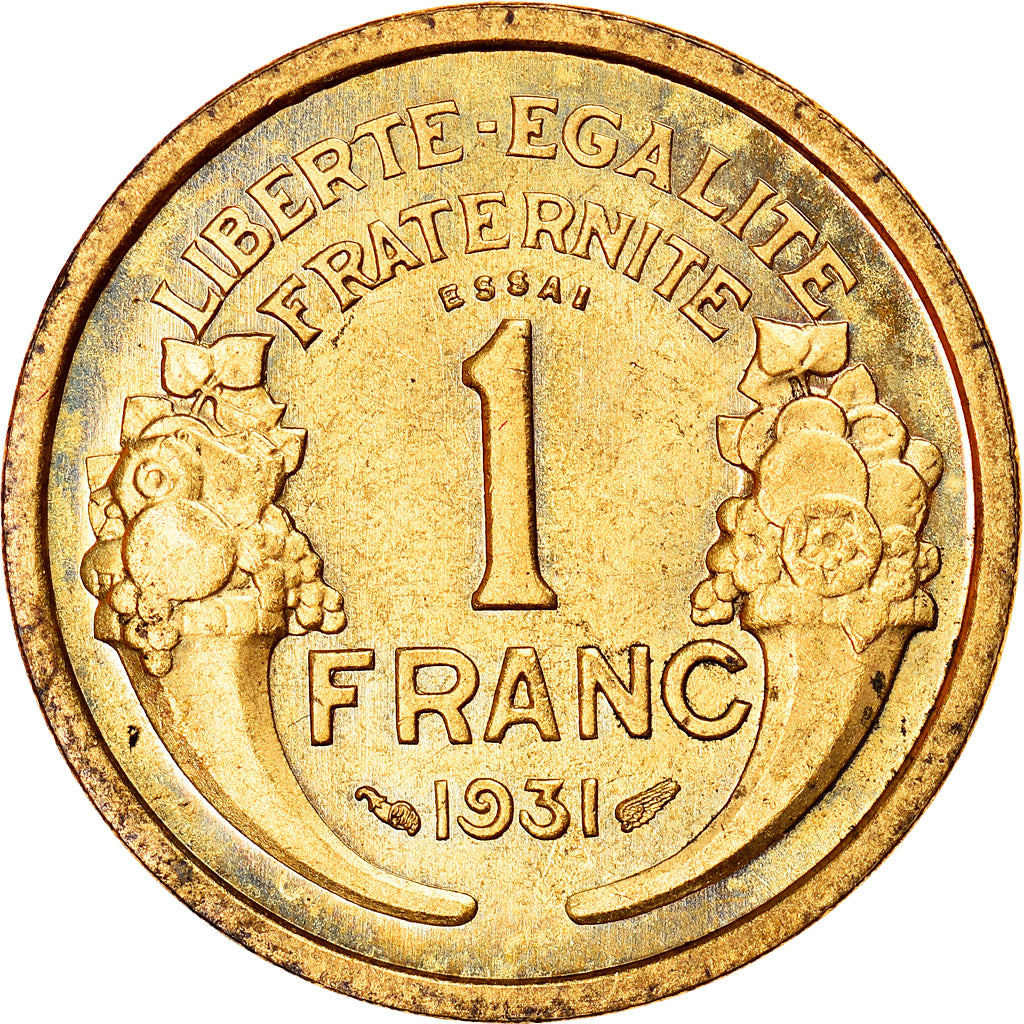 Moneta, Francia, Morlon, Franc, 1931, ESSAI, SPL, Alluminio-bronzo, KM:E-B64