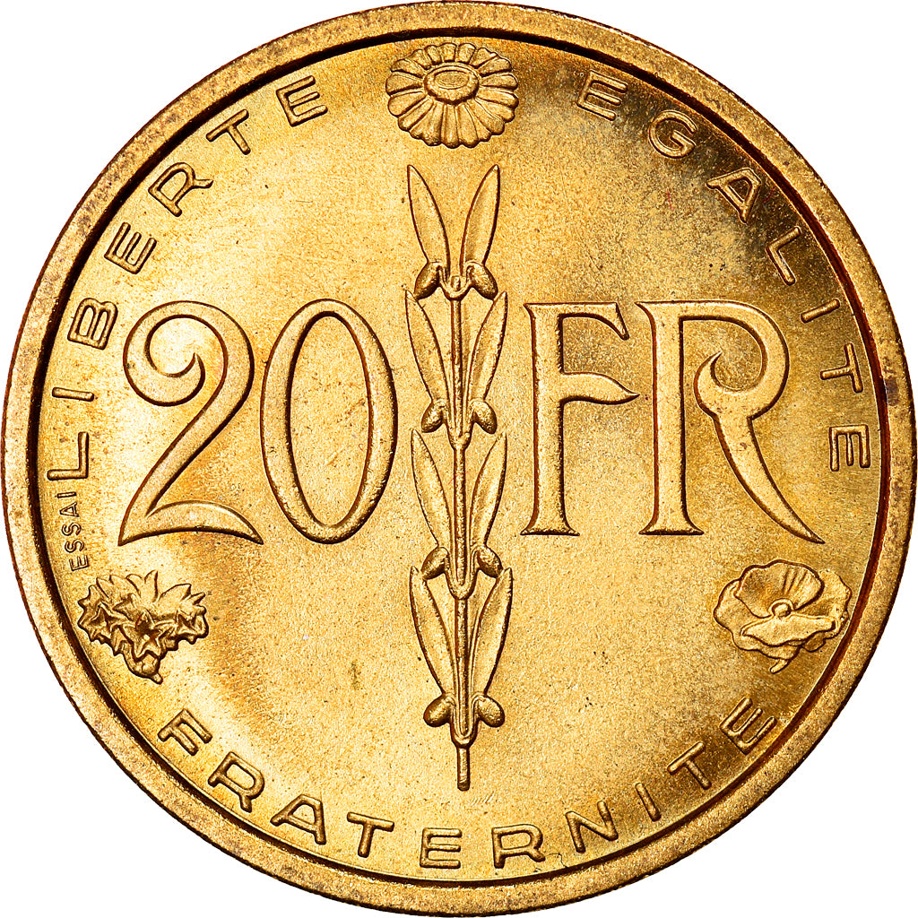 Moneda, Francia, Essai de Simon, 20 Francs, 1950, Paris, ESSAI, SC