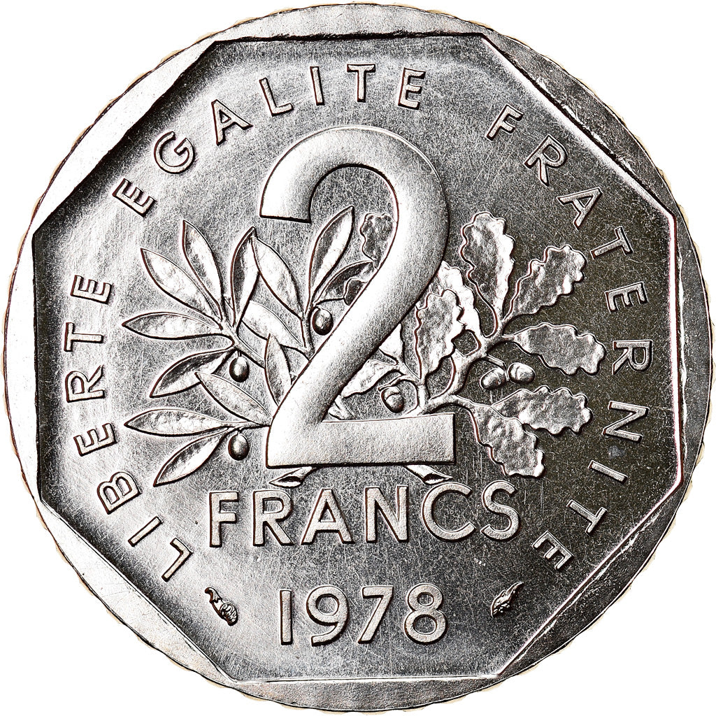 Moeda, França, Semeuse, 2 Francs, 1978, Paris, ENSAIO, MS(65-70), Níquel