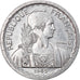 Moneta, FRANCUSKIE INDOCHINY, 10 Cents, 1945, Paris, PRÓBA, MS(63), Aluminium