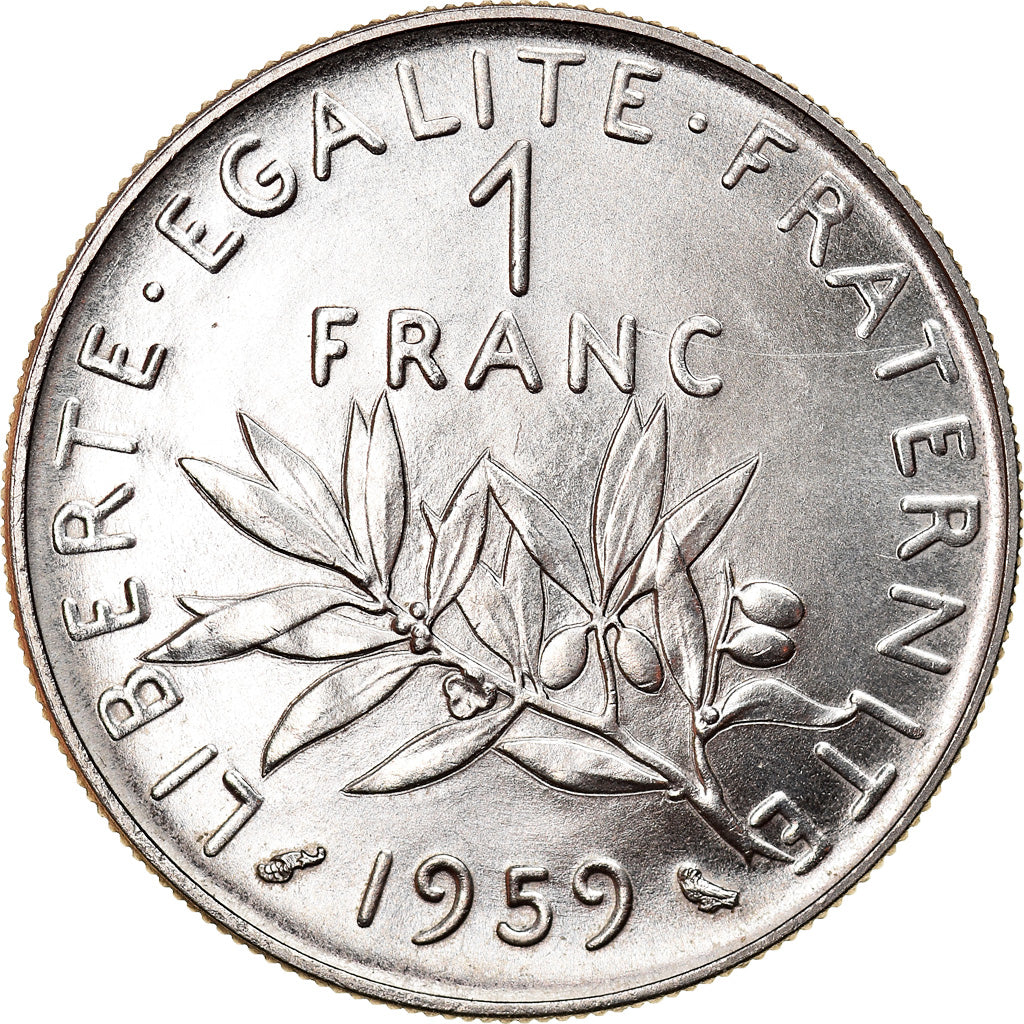 Monnaie, France, Semeuse, Franc, 1959, Paris, ESSAI, SPL, Nickel, Gadoury:474
