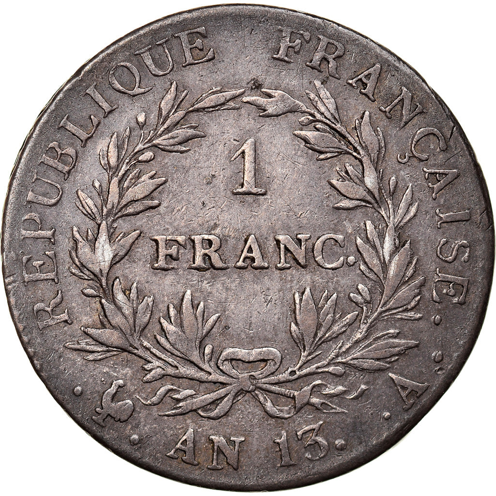 Coin, France, Napoléon I, Franc, AN 13, Paris, EF(40-45), Silver, KM:656.1